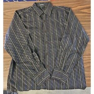 elliott Dress shirt Long Sleeve Size Large Black